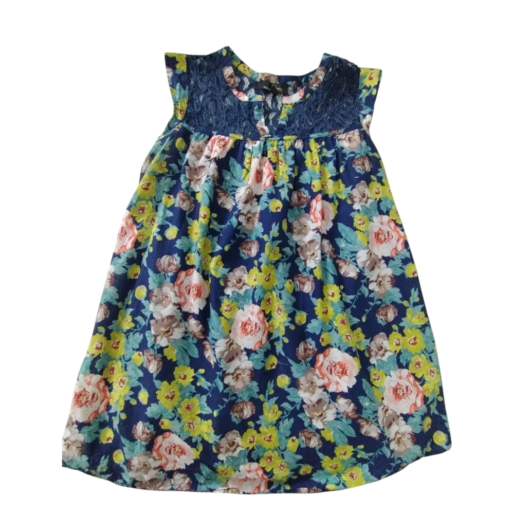 Suzanne‎ Betro Women's Floral Lace Spring Boho Resortwear Top 2X Vacation Dainty